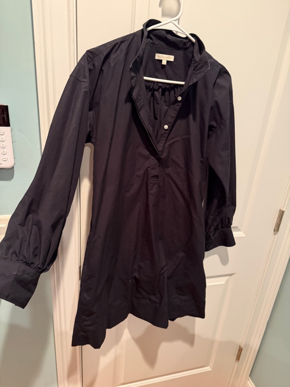 ANN MASHBURN Black Long-Sleeve Tunic Dress